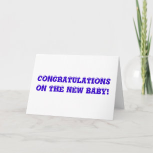 Lustige Babyparty-Karte - Herzlichen Glückwunsch + Karte