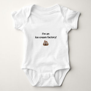 Lustige Babyweste - poo Eismaschine Baby Strampler