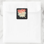 lustige Backliebhaber Wortkunst Quadratischer Aufkleber (Tasche)