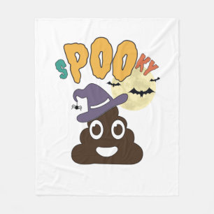 Lustige Badezimmer Humor Halloween Gruseliger Poo Fleecedecke