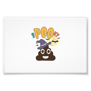 Lustige Badezimmer Humor Halloween Gruseliger Poo Fotodruck