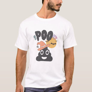 Lustige Badezimmer Humor Halloween Gruseliger Poo T-Shirt