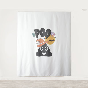 Lustige Badezimmer Humor Halloween Gruseliger Poo Wandteppich