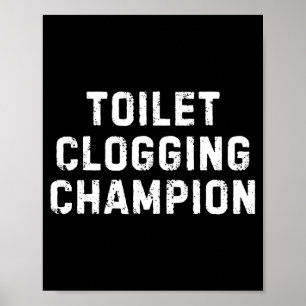 Lustige Badezimmer Humor Toilette Verstopfung Cham Poster