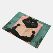 Lustige Badezimmer schwarze Katze  Fußmatte (Schrägansicht)
