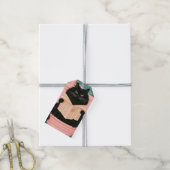 Lustige Badezimmer-Schwarze Katze Geschenkanhänger (Mit Garn)