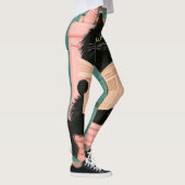 Lustige Badezimmer-Schwarze Katze Leggings (Rechts)