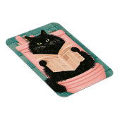 Lustige Badezimmer-Schwarze Katze Magnet (Rechte Seite)