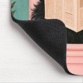 Lustige Badezimmer-Schwarze Katze Mousepad (Ecke)