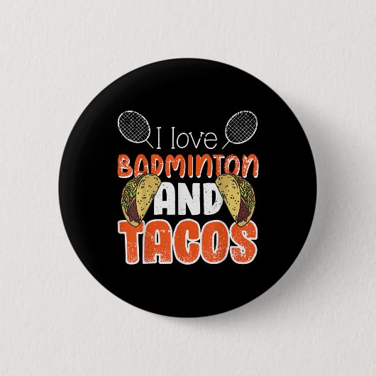 Lustige Badminton-Geschenkidee für Badminton-Spiel Button (Vorderseite)