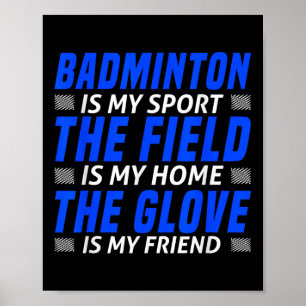 Lustige Badminton-Kunst für Männer Frauen Shuttle  Poster