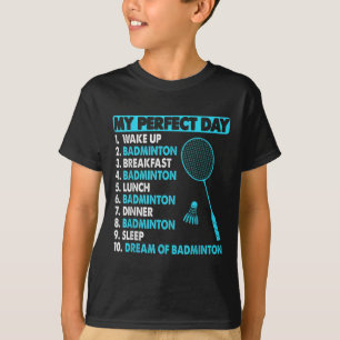 Lustige Badminton-Shuttle-Schläger-Neuheit-Shirt T-Shirt