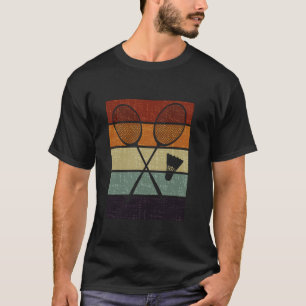 Lustige Badminton-Silhouette Männer Frauen Kinder  T-Shirt