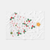 Lustige Badminton-Weihnachtsbaumlichter Santa Männ Fleecedecke (Vorderseite (Horizontal))