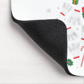 Lustige Badminton-Weihnachtsbaumlichter Santa Männ Mousepad (Ecke)