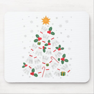 Lustige Badminton-Weihnachtsbaumlichter Santa Männ Mousepad