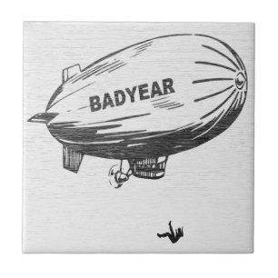 Lustige Badyear-Blimp-Satire Keramikfliese
