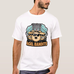 Lustige Bagel-Banditen und Brooklyn Bridge T-Shirt