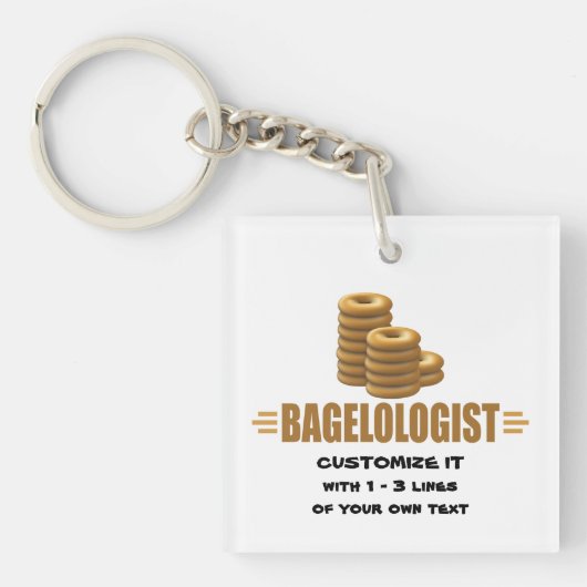 Lustige Bagel Schlüsselanhänger (Vorderseite)