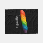 Lustige Baguette Regenbogen Faguette Lgbt Pride Mo Fleecedecke (Vorderseite (Horizontal))