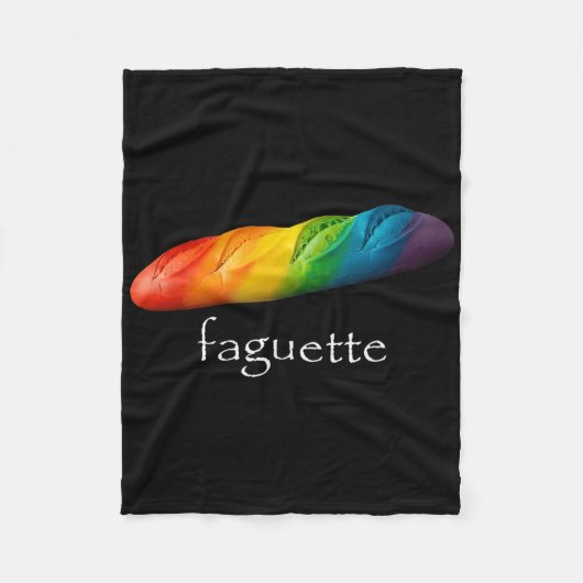 Lustige Baguette Regenbogen Faguette Lgbt Pride Mo Fleecedecke (Vorderseite)