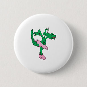 lustige Ballerina-Alligatorin Button