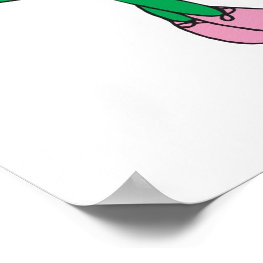 lustige Ballerina-Alligatorin Poster (Ecke)