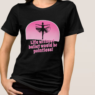 Lustige Ballerina Silhouette Leben ohne Ballett Tri-Blend Shirt