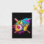 Lustige Banane Baseball 67 Eis Drip Meme Karte (Gelbe Blume)