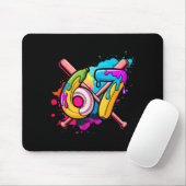 Lustige Banane Baseball 67 Eis Drip Meme  Mousepad (Mit Mouse)
