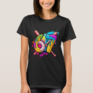 Lustige Banane Baseball 67 Eis Drip Meme T-Shirt