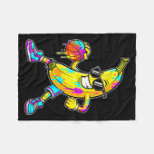Lustige Banane Basketball Drip Kinder Jugend Junge Fleecedecke (Vorderseite (Horizontal))