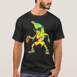 Lustige Banane Basketball Drip Kinder Jugend Junge T-Shirt