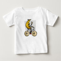 Lustige Banane Biker Cartoon-Design