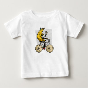 Lustige Banane Biker Cartoon-Design Baby T-shirt