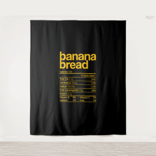 Lustige Banane Brot Ernährungsfakten Thanksgiving Wandteppich