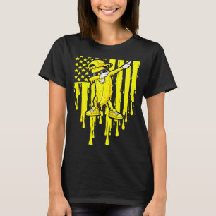 Lustige Banane Dab Flagge Tropf Kinder Jugend Jung T-Shirt