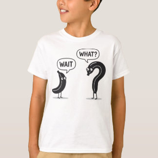 Lustige Banane Fragezeichen Wart Was Minimalistisc T-Shirt