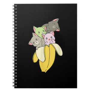 Lustige Banane Katze   Süßes Kätzchen Geschenk Notizblock
