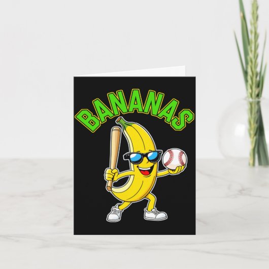 Lustige Banane Langarm Karte (Vorderseite)