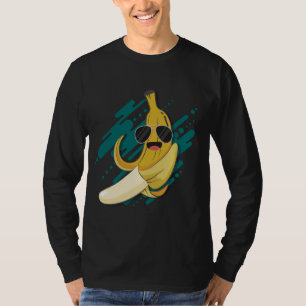 Lustige Banane mit Sonnenbrille Kalium Gesunde Fru T-Shirt