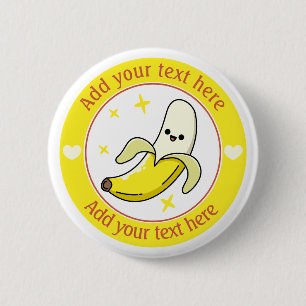 Lustige Banane Personalisiert Button