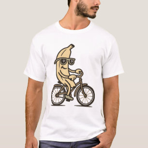 Lustige Banane und Fahrradfahren T-Shirt