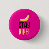 Lustige Banane Wortspiel Party Muster farbenfroh - Button (Vorderseite)