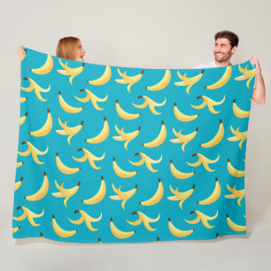 Lustige Banane Wortspiel Party Muster farbenfroh - Fleecedecke