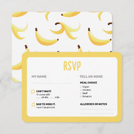 Lustige Banane Wortspiel Party Muster farbenfroh - RSVP Karte