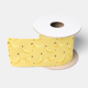 Lustige Banane Wortspiel Party Muster farbenfroh - Satinband