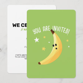 Lustige Banane Wortspiel Party Muster Favoriten -  Einladung