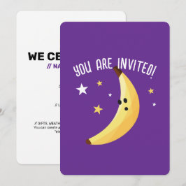 Lustige Banane Wortspiel Party Muster Favoriten -  Einladung