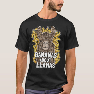 Lustige Bananen des Lama-T - Shirt-I über Lamas T-Shirt